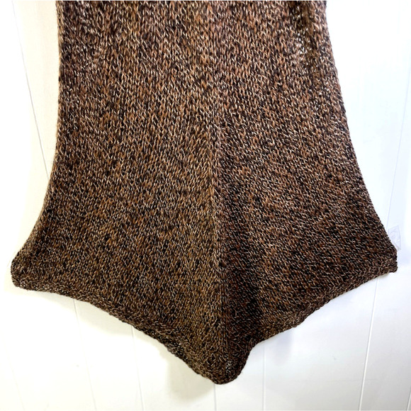 Peruvian Connection Asymmetrical Tunic Sweater 100% Alpaca Brown Size Large - Picture 7 of 10